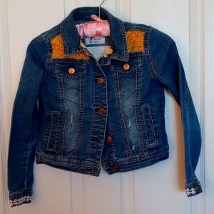 Girls upcycle jean jacket